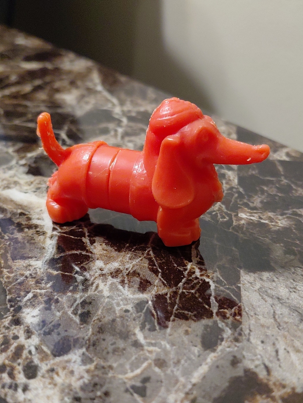 Vintage 1957 Oral-B Red Plastic Dachshund Child's Toothbrush Cap or Holder